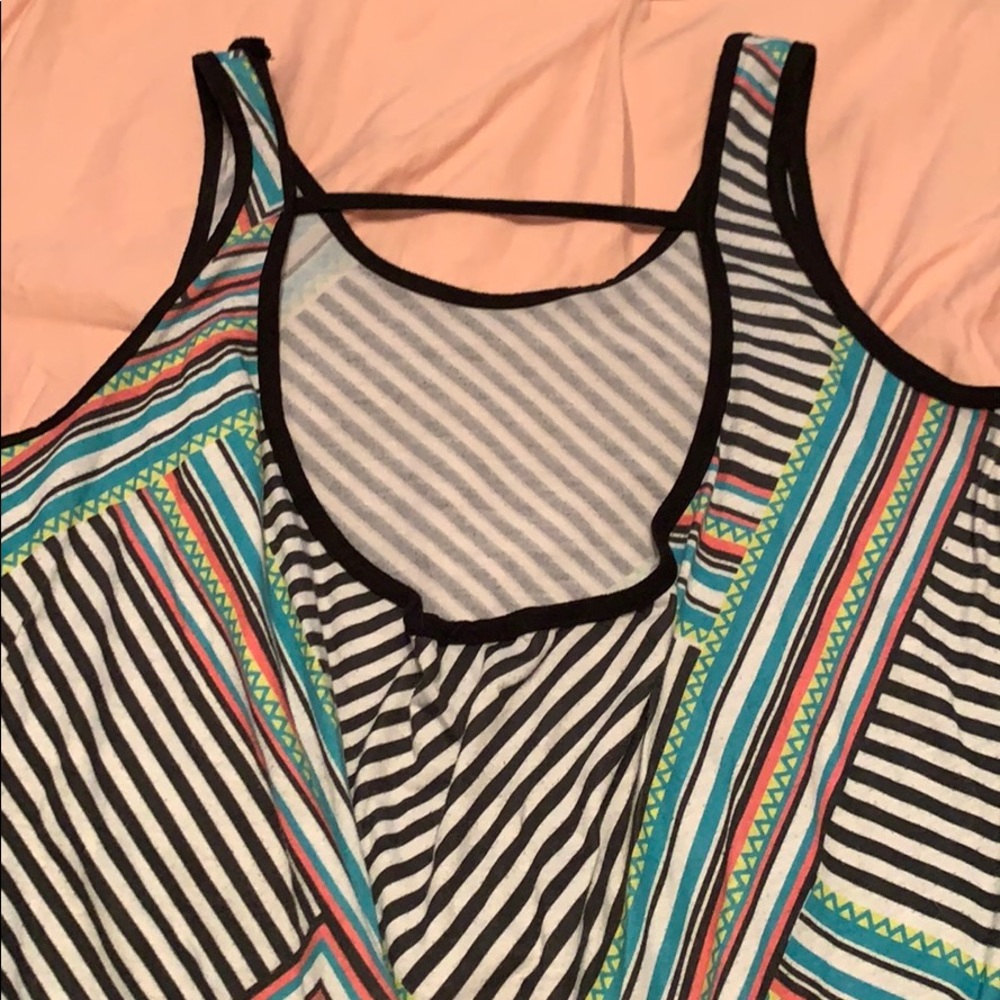 Colorful tank cropped top